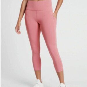 Athleta Ultimate Stash Pocket Capri Leggings, Pink - Size XS